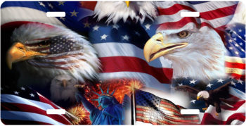 American Flag Eagles Collage