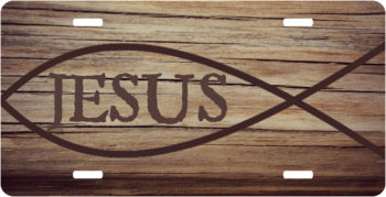 Jesus Fish License Plate