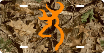 Browning Buck Deer Camouflage License Plate 