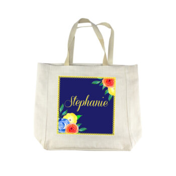 personalized floral bag