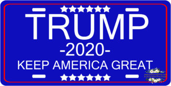 Trump 2020 License Plate