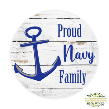 Navy Family Door Hanger