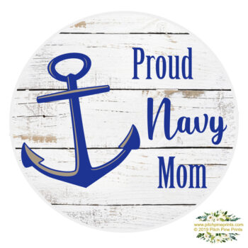 Navy Mom Door Hanger